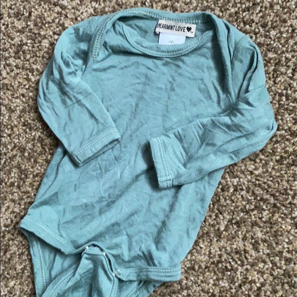 Aqua bamboo bodysuit